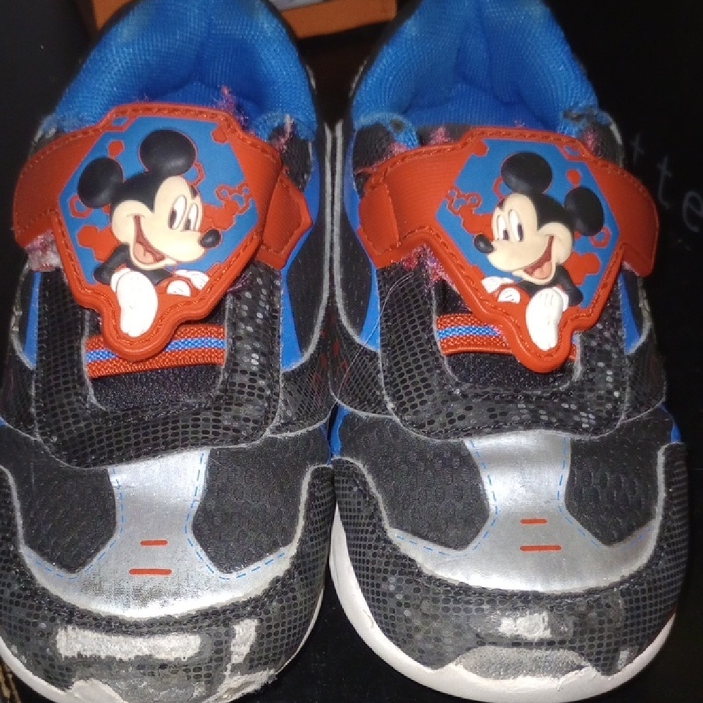 Disney Mickey Mouse Kids Sneakers - Black, Blue, and Red